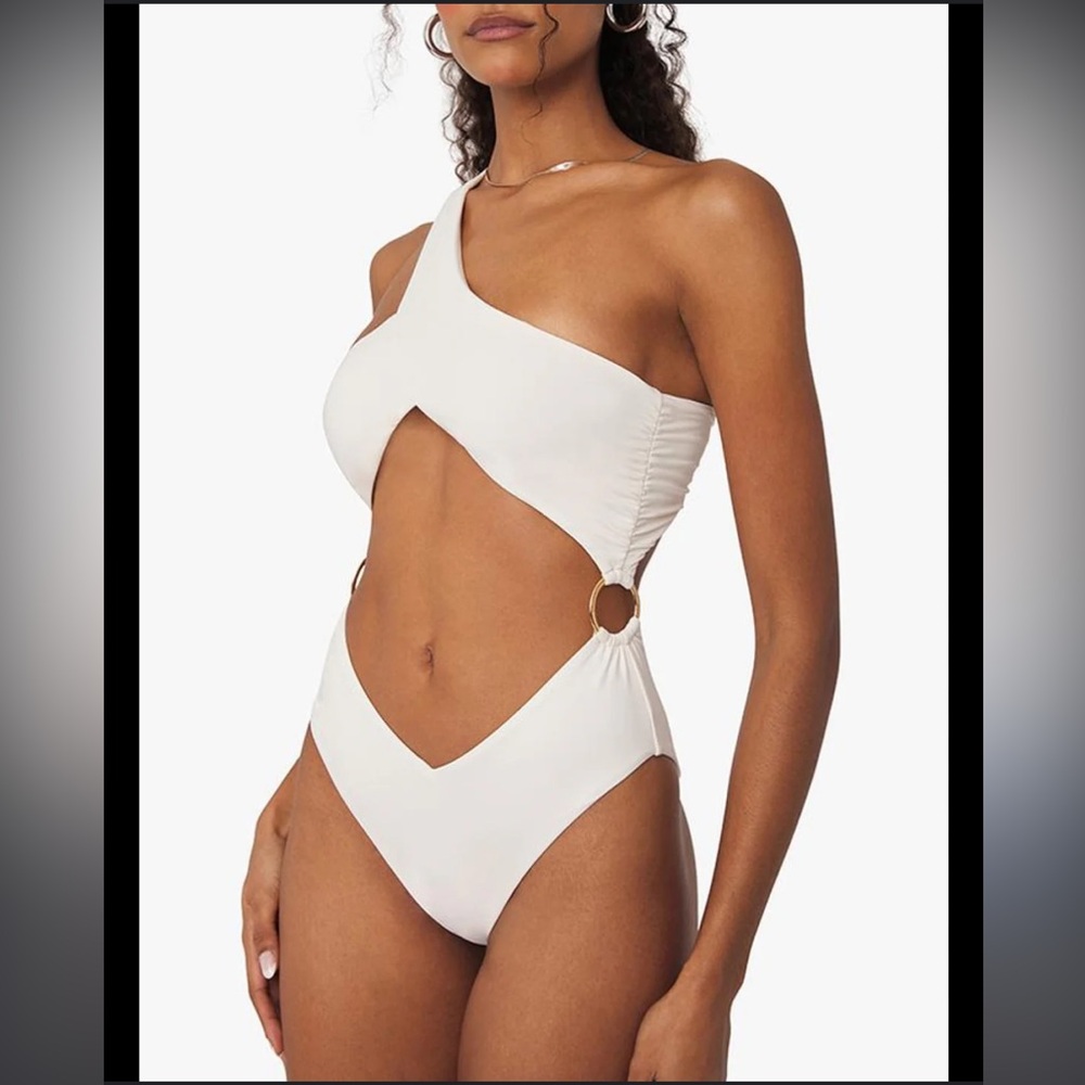 NEW WeWoreWhat White Cut Out One Piece
